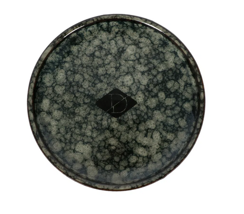 D&D Foderskål Flad JASPER 13x13x2 cm. GREEN MARBLE